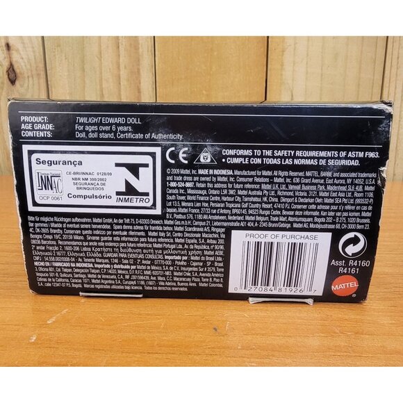 Limited Edition Mattel Twilight Edward Cullen 2009 Barbie Figure (R4161) - Picture 8 of 11